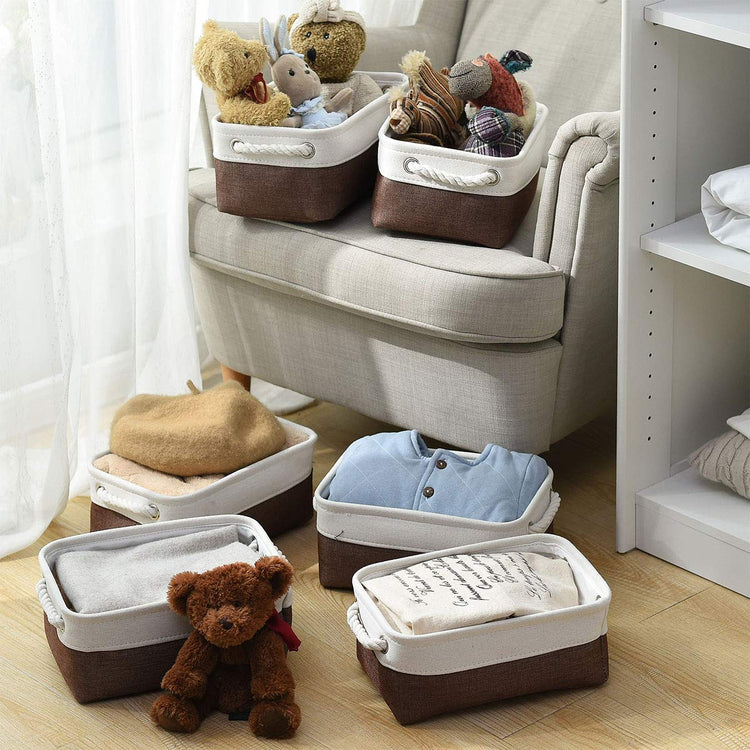 Small Storage Baskets for Shelves (4 Count)