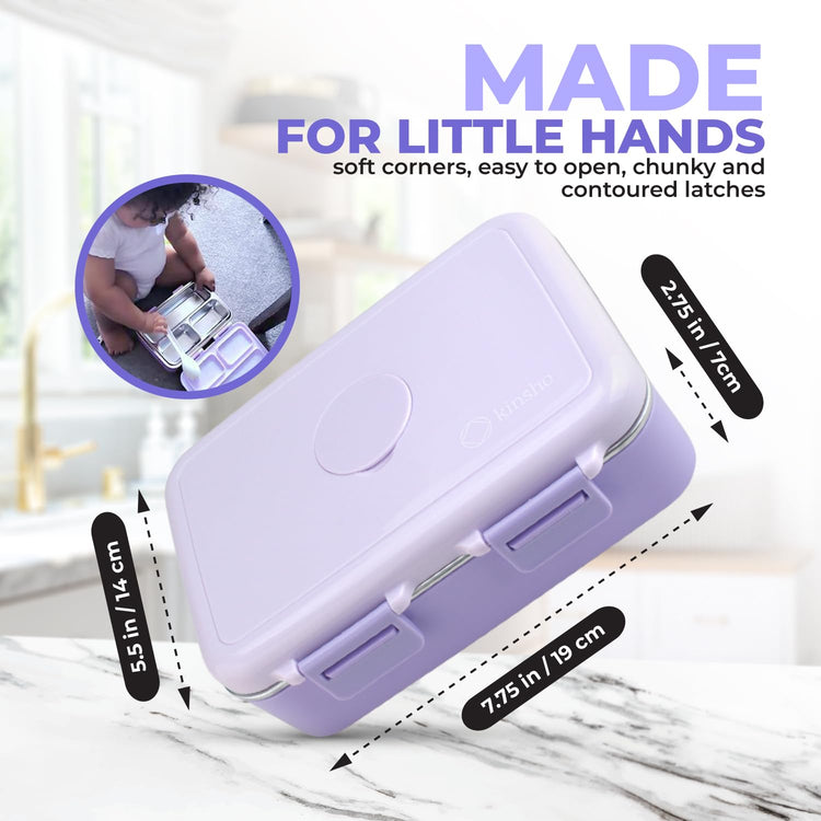 Small Stainless Steel Bento Box Lunch Container Baby Toddlers Purple