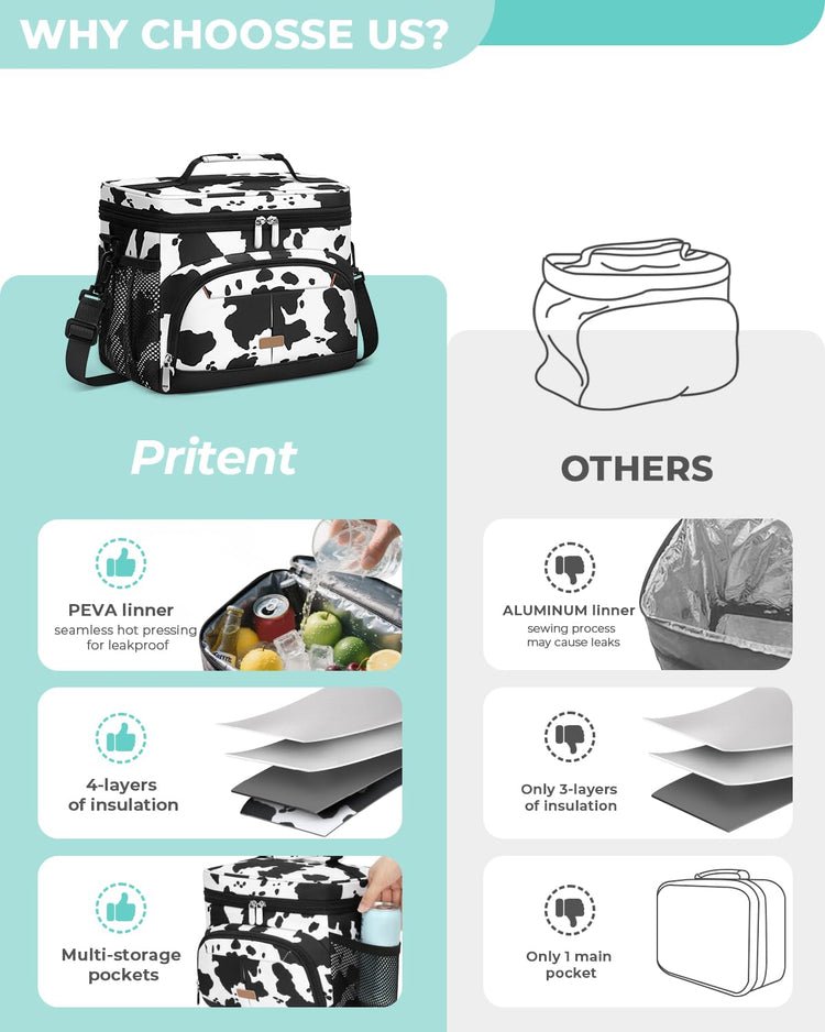 Lunch Box for Men Women Insulated Lunch Tote Cooler Bag Lunchbox