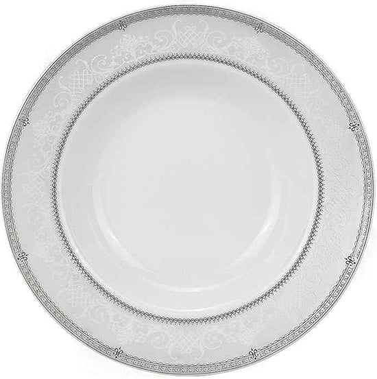 Lorren Home Trends 57-Piece Porcelain Dinnerware Set, Ballo, Service for 8