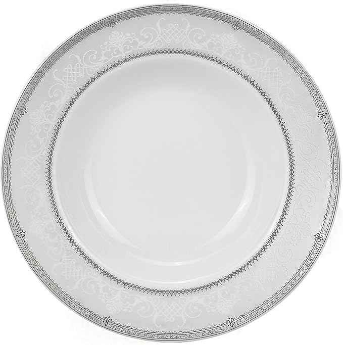 Lorren Home Trends 57-Piece Porcelain Dinnerware Set, Ballo, Service for 8