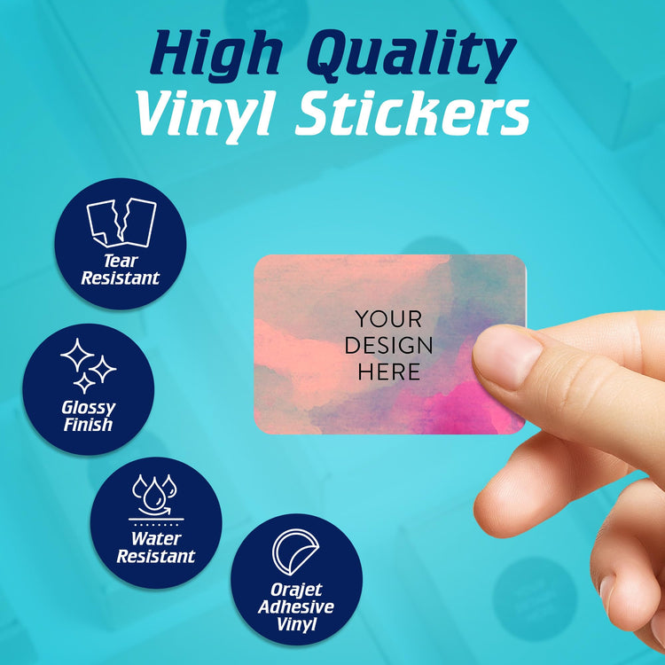 Custom Vinyl Stickers Your Image (100 Count)