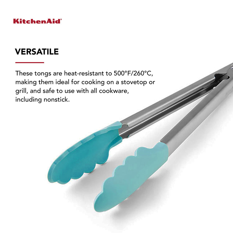 Silicone Tipped Stainless Steel Tongs