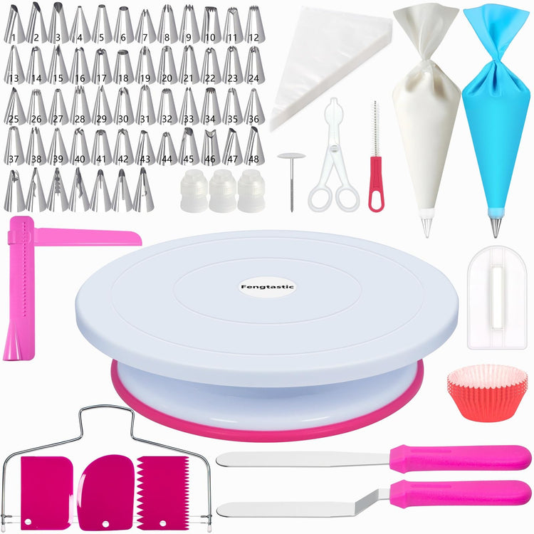 200PCs Cake Decorating Supplies Kit for Beginners
