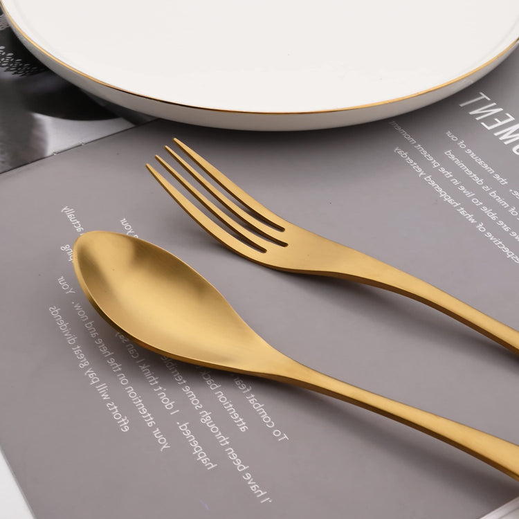 Golden Silverware Set