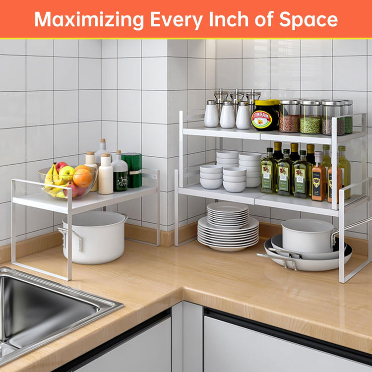 Expandable Cabinet Shelf Rack 9" Wide