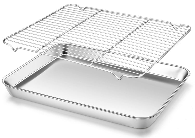 Half Baking Sheet with Wire Cooling Rack (2 Count)