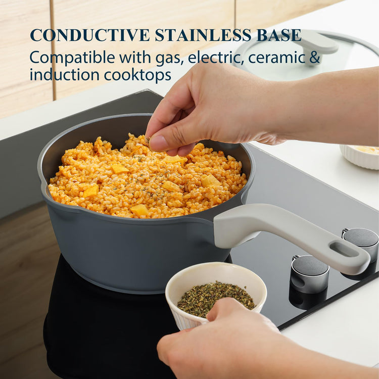 Nonstick Saucepan Set with Lids (2 Count)