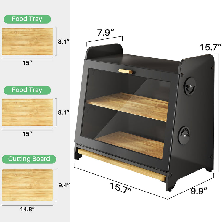 Airtight Bread Box for Kitchen Countertop