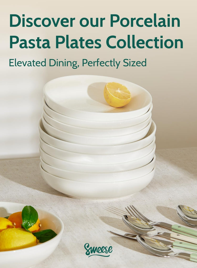22oz Porcelain Pasta Bowls Set of 6 (6 Count)