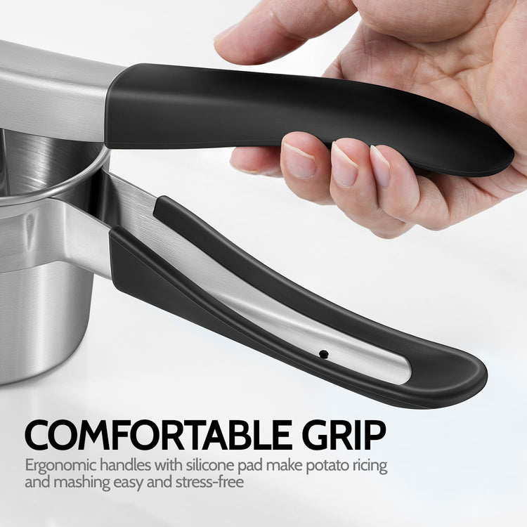 Potato Ricer Sopito Upgraded Stainless Steel Potato Masher with 3 Interchangeable Discs