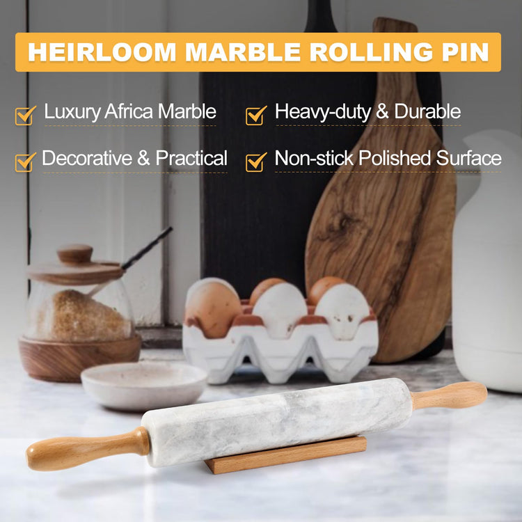 African Natural Marble Rolling Pin