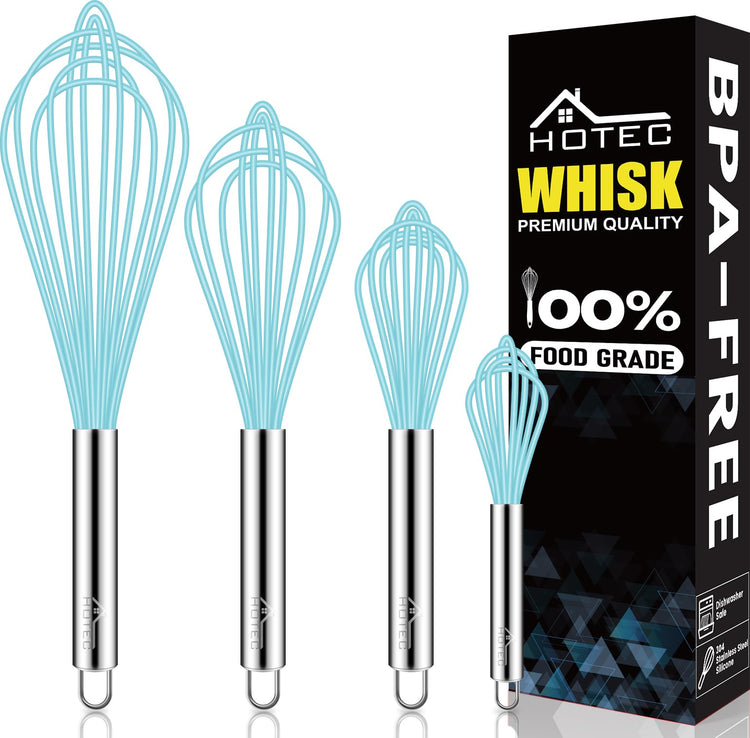 4 Pieces Silicone Whisks Set