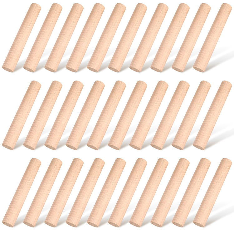 30 Pieces Small Rolling Pin Wood Mini Dumpling Dough Roller (30 Count)