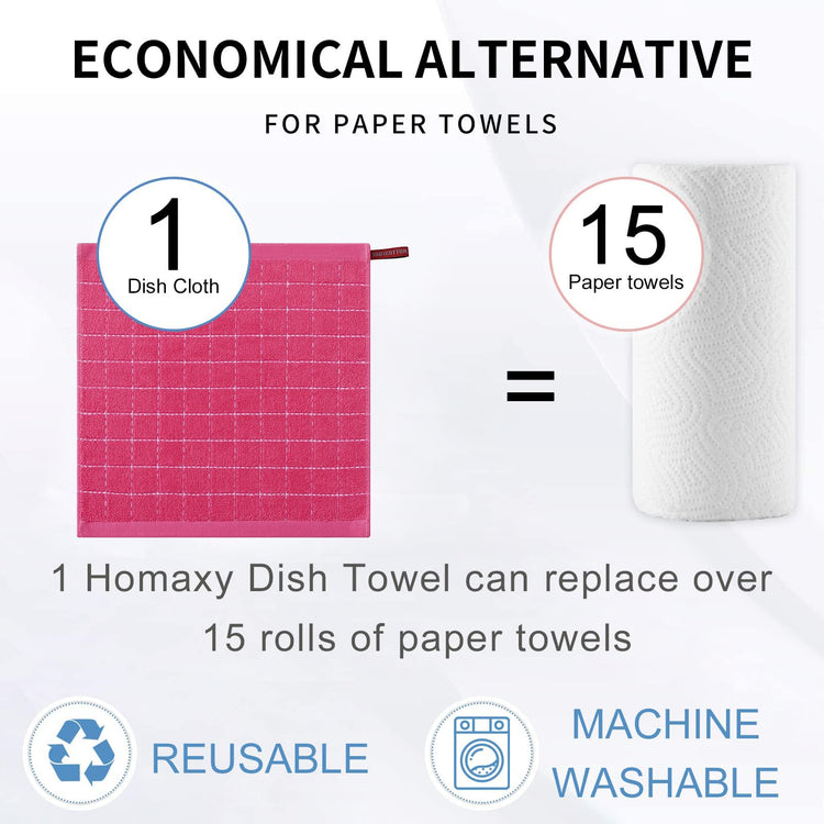100% Cotton Terry Kitchen Towels (12 Count)