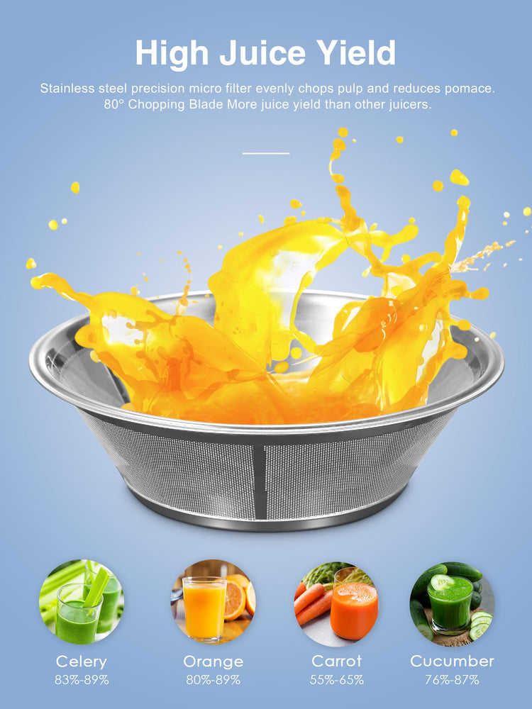 Juicer Machine 500W Centrifugal Juicer with Extra Wide Feed Chute