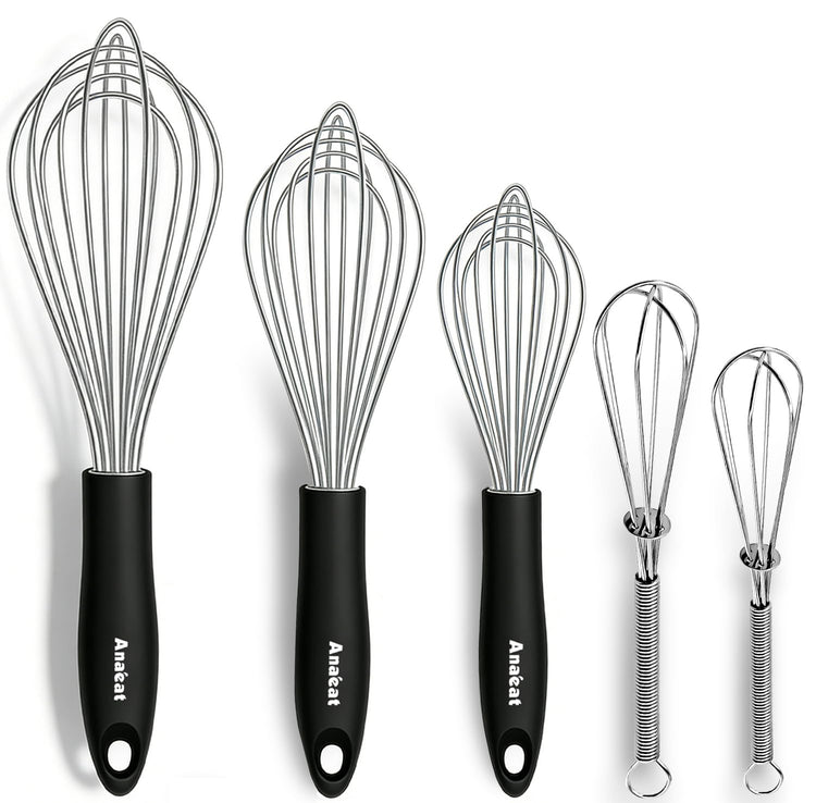 Stainless Steel Kitchen Whisk Set of 5 (5 Count)