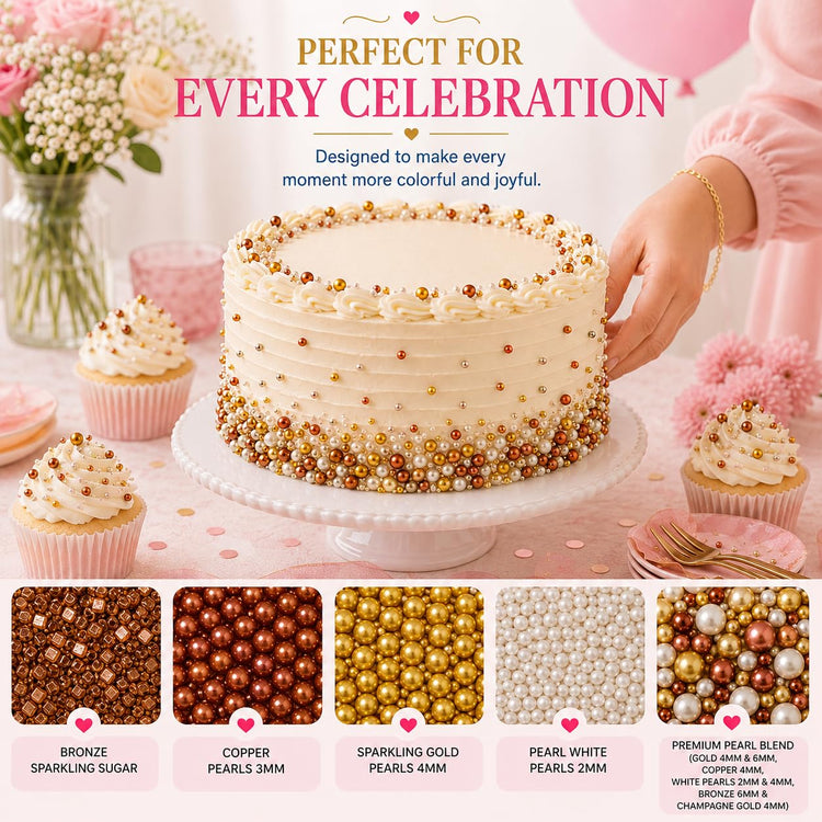 Sprinkle Mix Edible Gold (5 Ounce)