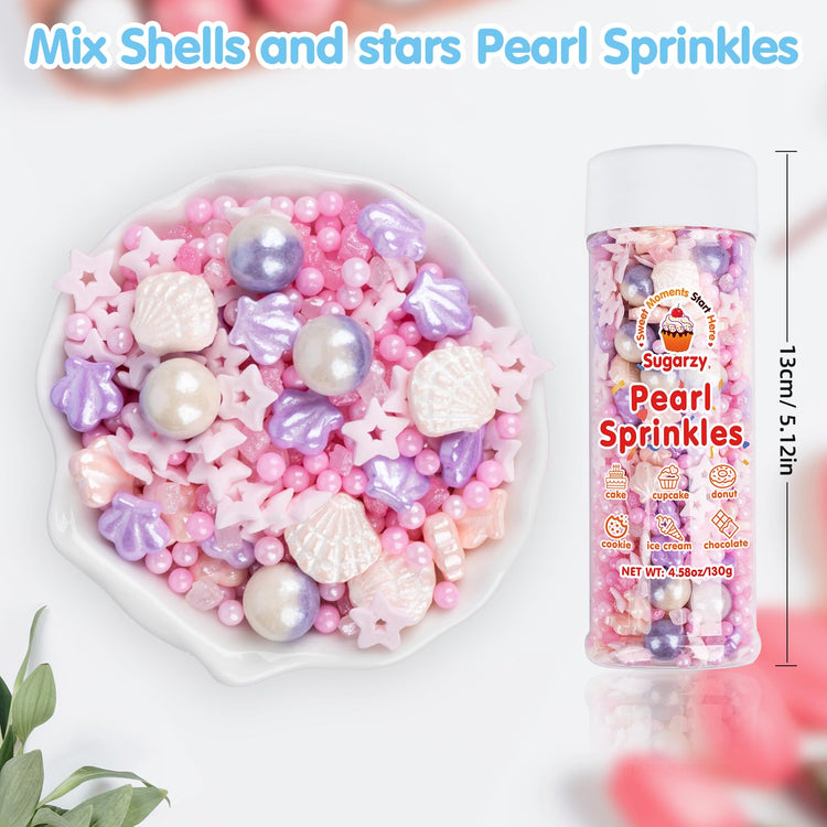 Edible Pink Sprinkles for Cake Decorating (4.5 Ounce)
