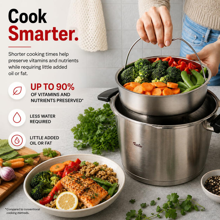 Vitavit Premium Pressure Cooker with Steamer Insert