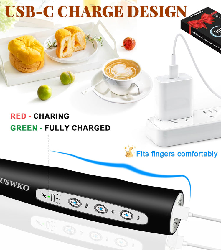 Handheld Milk Frother Wand for Coffee