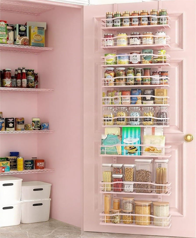 Pink 9 Tier Over The Door Pantry Organizer