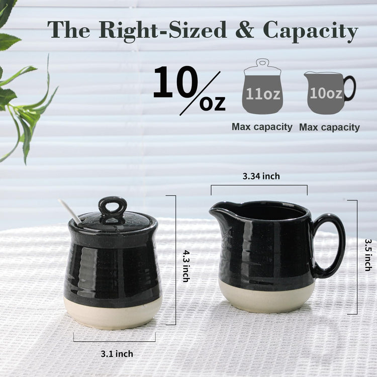 Porcelain Sugar and Creamer Set (10 Ounce)