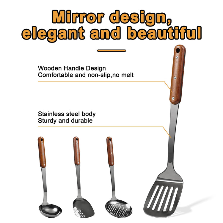 Stainless Steel Wok Spatula (4 Count)