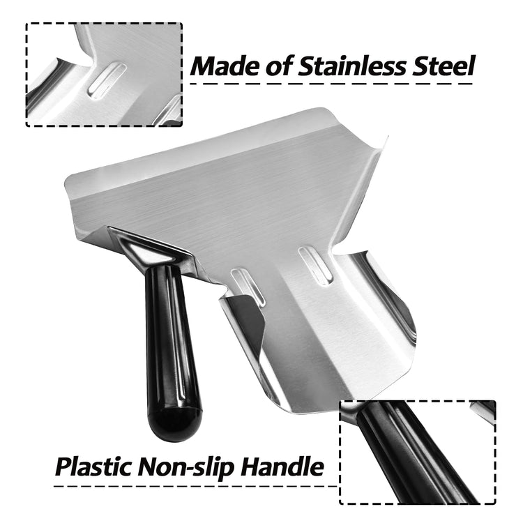 2 Pcs Stainless Steel French Fry Popcorn Scoop (2 Count)