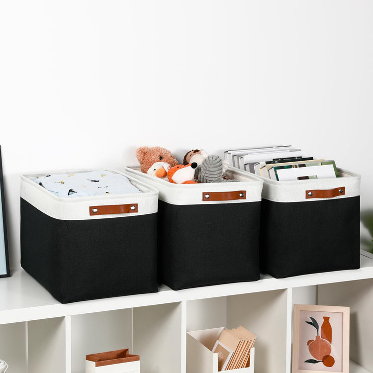 Large Storage Baskets Fabric Storage Bins (3 Count)