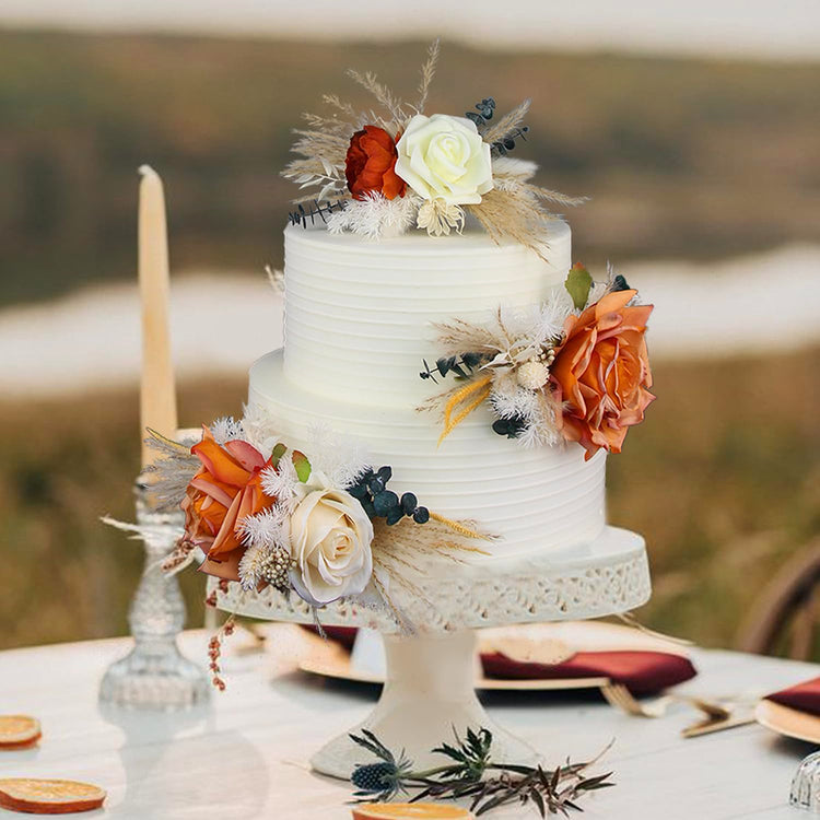 3Pcs Premade Cake Flowers (3 Count)