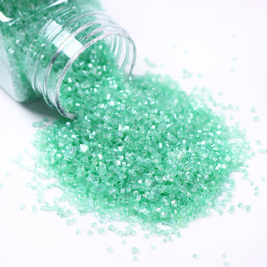 Green Sanding Sugar for Baking Easter Edible Sparkling Sugar Sprinkles Coarse Sugar Crystals for Cake Decoration Cookie Cupcake Topper Ice Cream Topping Supplies 150g (5.3 Ounce)