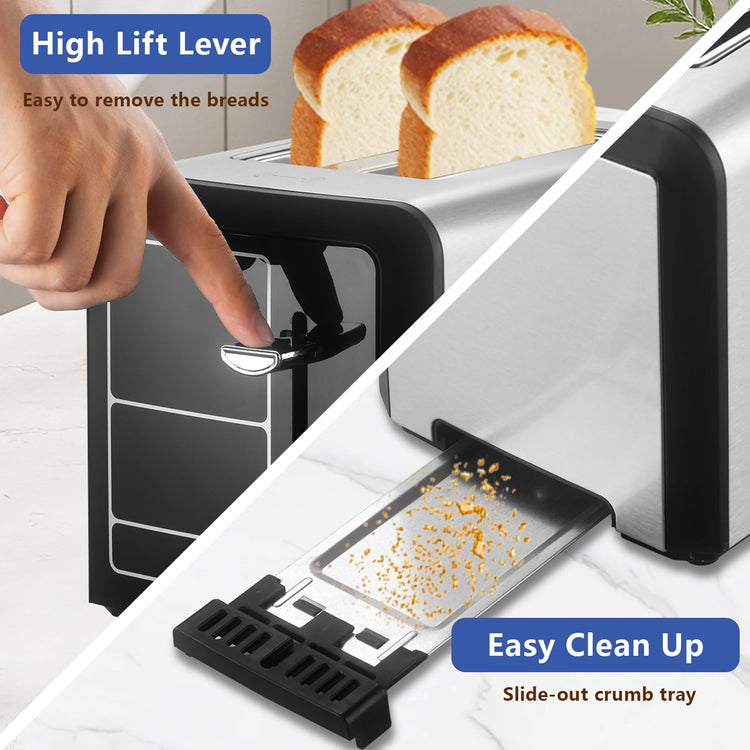 2 Slice Touchscreen Toaster with bagel function