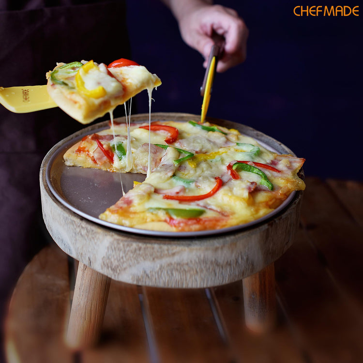 Pizza Pan, 8-Inch Non-Stick Pancake Bakeware for Oven Baking (Champagne Gold)