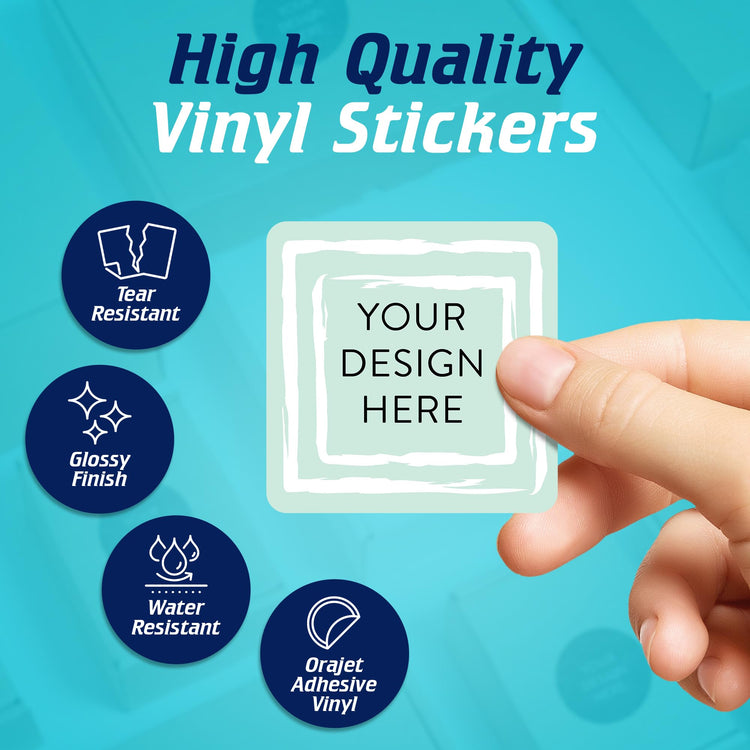 100 Custom Vinyl Stickers (100 Count)
