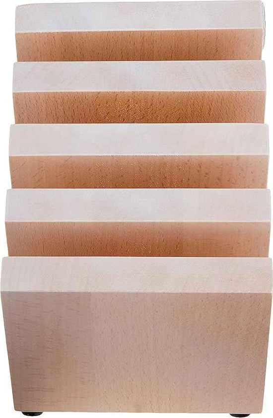 ZWILLING Italian Slanted Magnetic Knife Block - White-Colored Beechwood