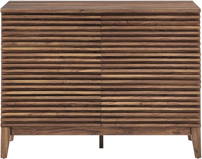 Modway Render Mid-Century Modern 6-Drawer Desser in Walnut