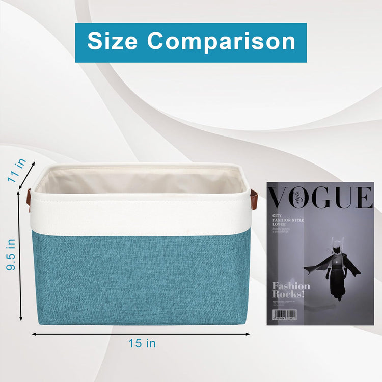 Storage Bins Large Fabric Storage Baskets for Shelves 3 Pack (3 Count)