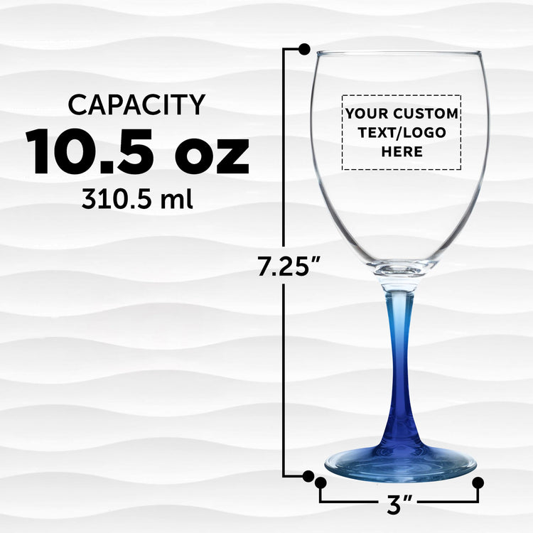 Custom Nuance Wine Glasses by ARC 10.5 oz. Set of 10 (100 Count)