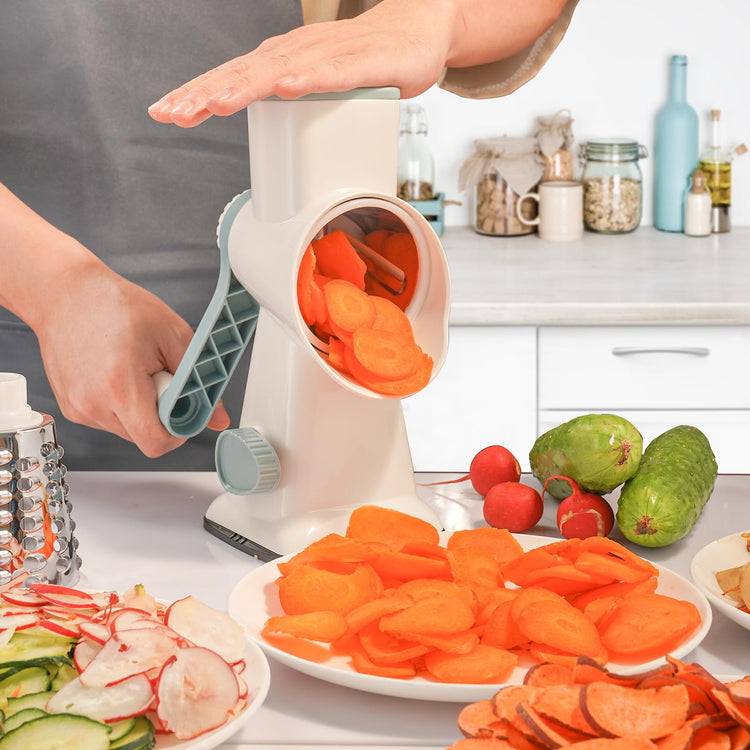 Cheese Grater Hand Crank Rotary Vegetables Shredder with Handle