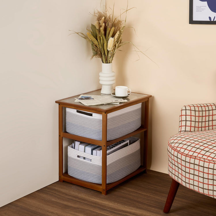 Large Storage Baskets for Shelves (2 Count)