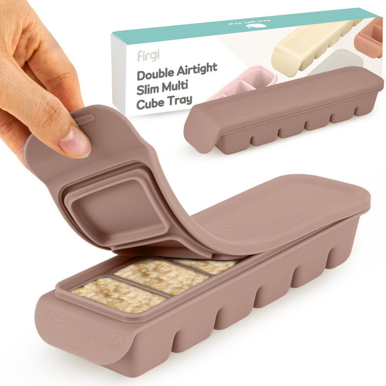 Silicone Ice Cube Freezer Tray with Lid (2 Count)