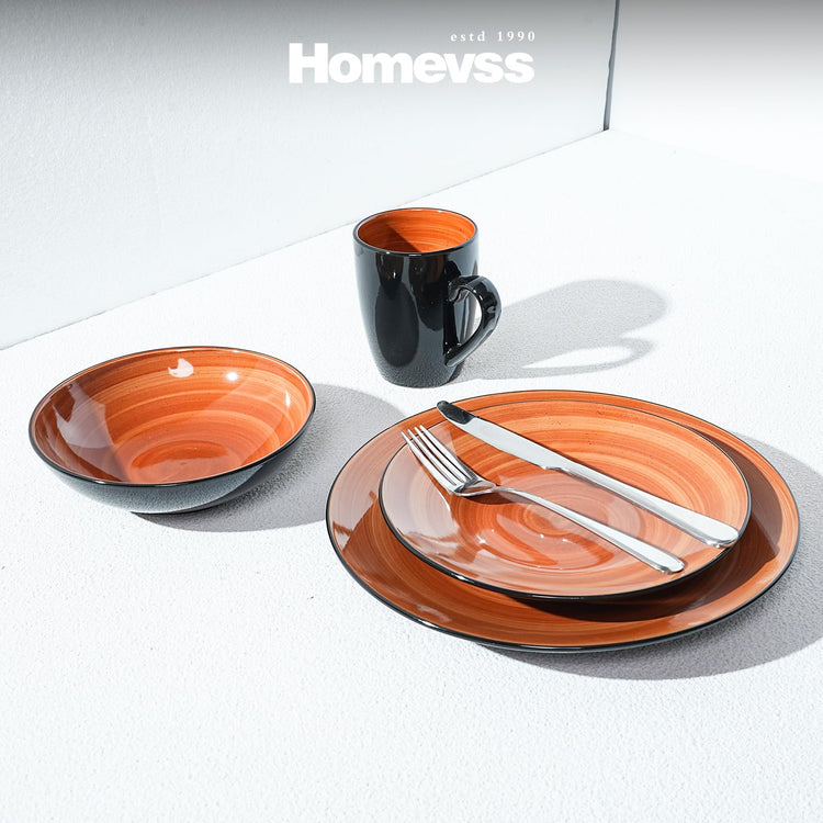 HomeVss Stoneware Sonoma 16pc Dinnerware Set
