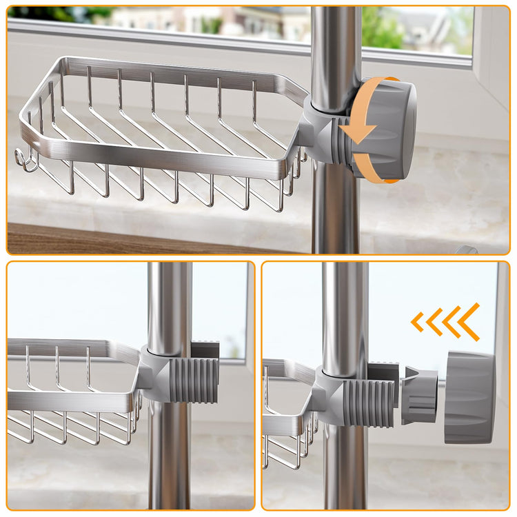Sponge Holder Over Faucet Kitchen Sink Caddy Organizer