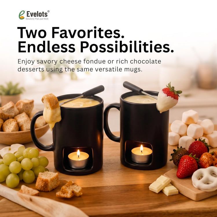2 Pack Fondue Cheese & Chocolate Mugs (2 Count)