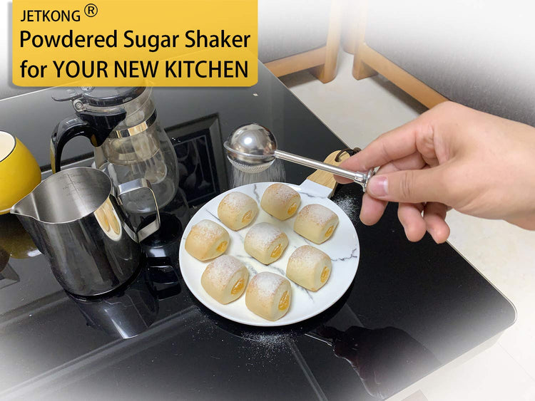 Powdered Sugar Shaker Duster Flour Dispenser Shaker with 18