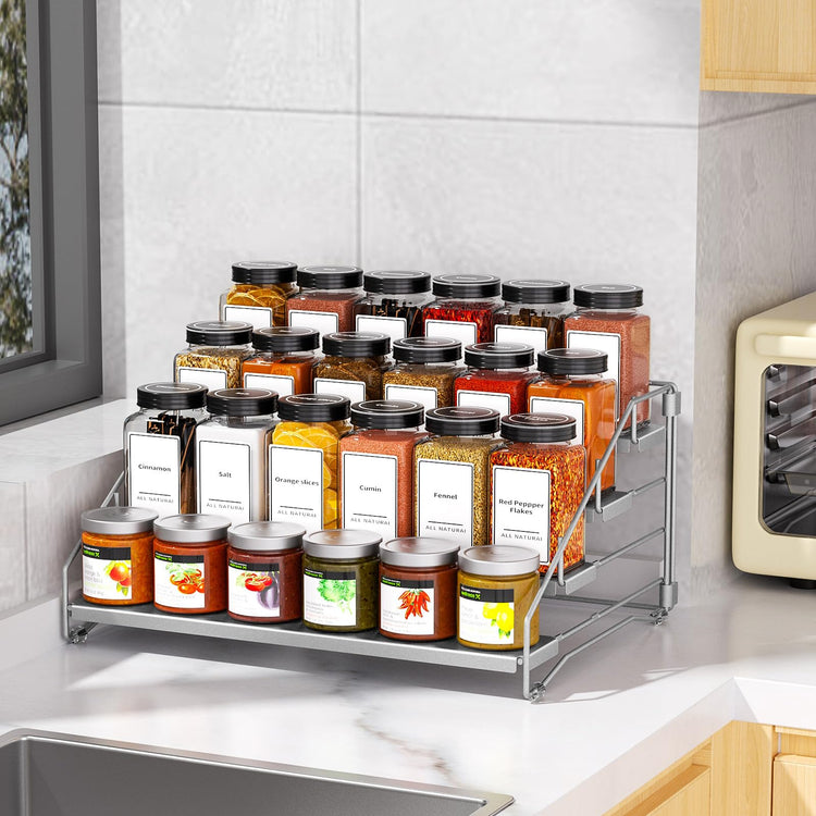 Spice Rack Depth Adjustable Spice Organizer for Cabinet