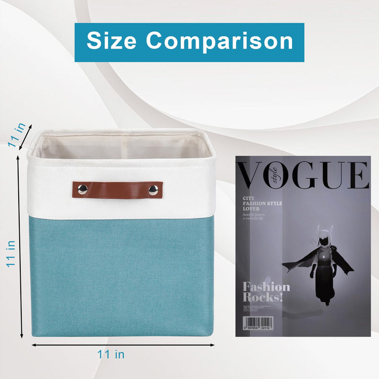 Collapsible Fabric Storage Cubes 11x11 Cube Storage Bins (4 Count)