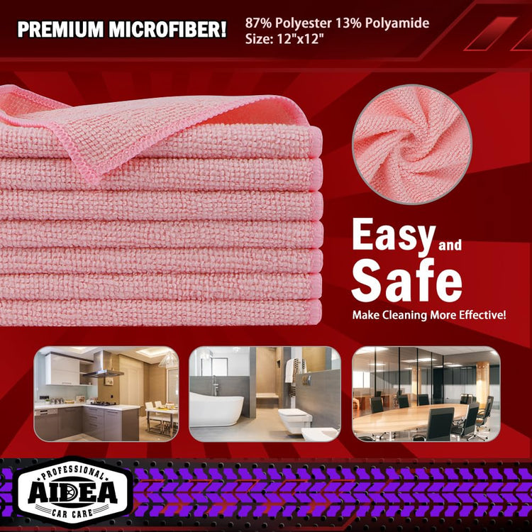 Microfiber Cleaning Cloth Pink 10PK (10 Count)