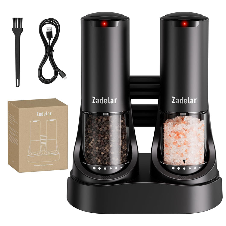 Electric Rechargeable Salt and Pepper Grinder Set (95 95)